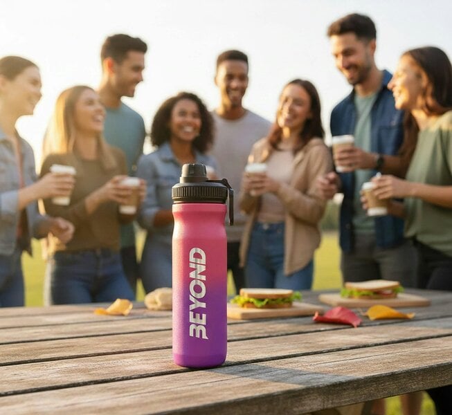 Beyond Shakers Pink & Purple Sports Bottle