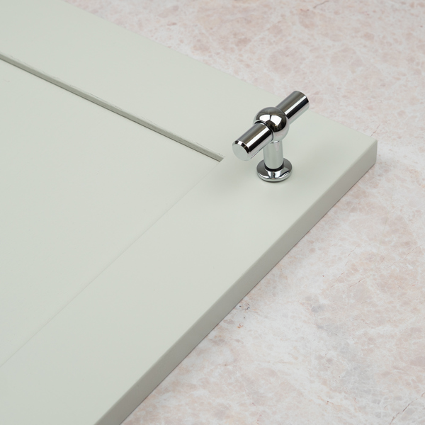 Handle & Home Polished Chrome T-Bar Handle and Knob