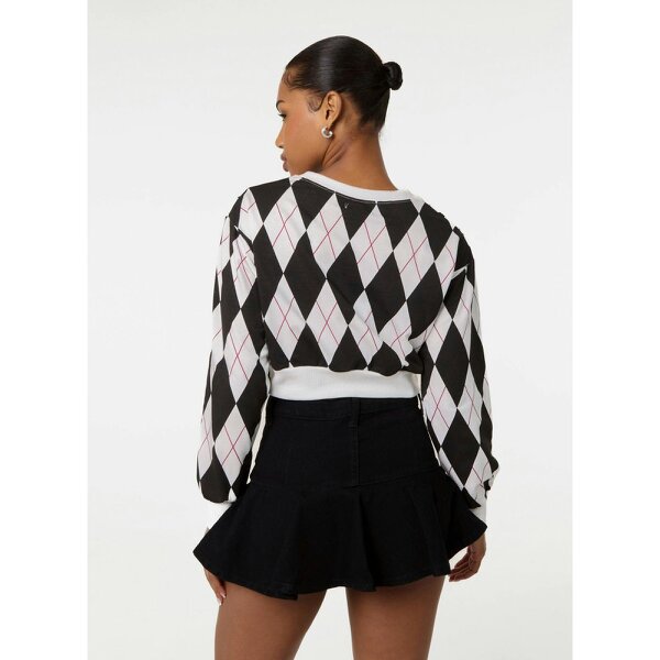 Pink Vanilla Long Sleeve Diamond Top