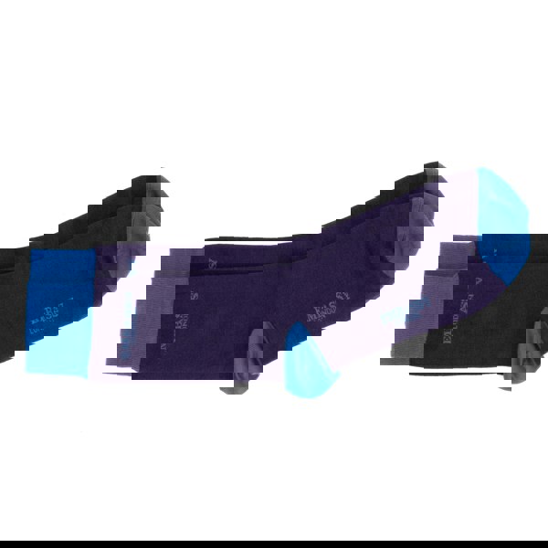 Embassy London Heel Hero - Blue Blue - Women's cotton crew socks UK 3 to 7 in blue