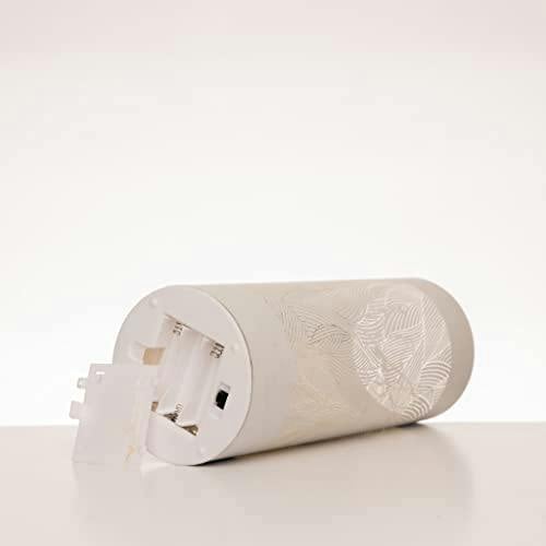 2cm Christmas Decorated Vase Table Feather Design Silver Battery Operated LED Lamp image 5