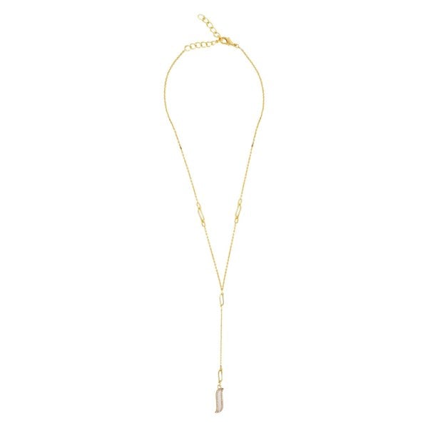 Wave Symphony Lariat Necklace - Mother of Pearl - Lila Rasa