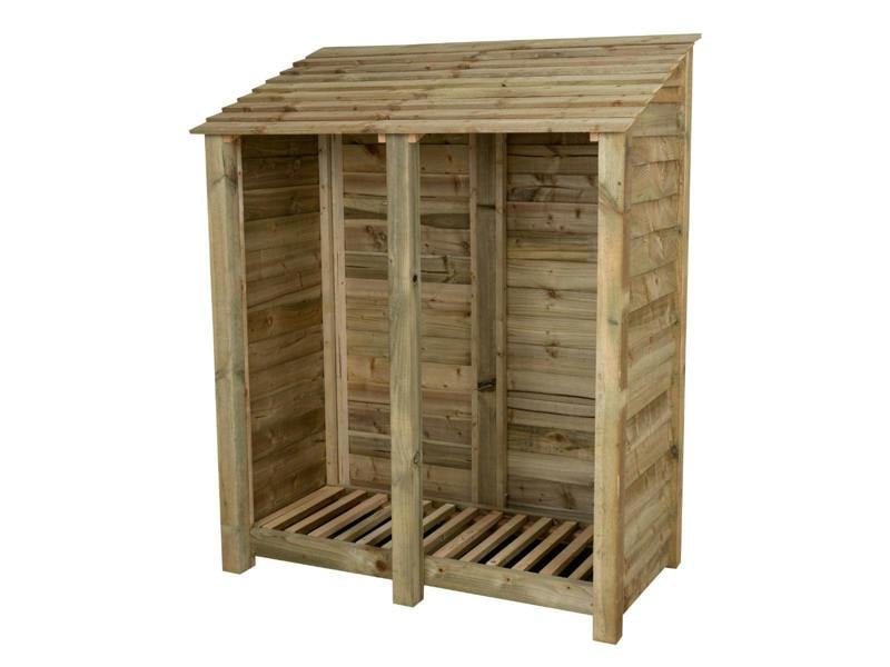 Arbor Garden Solutions Wooden Log Store W-146cm, H-126cm or 180cm, D-88cm