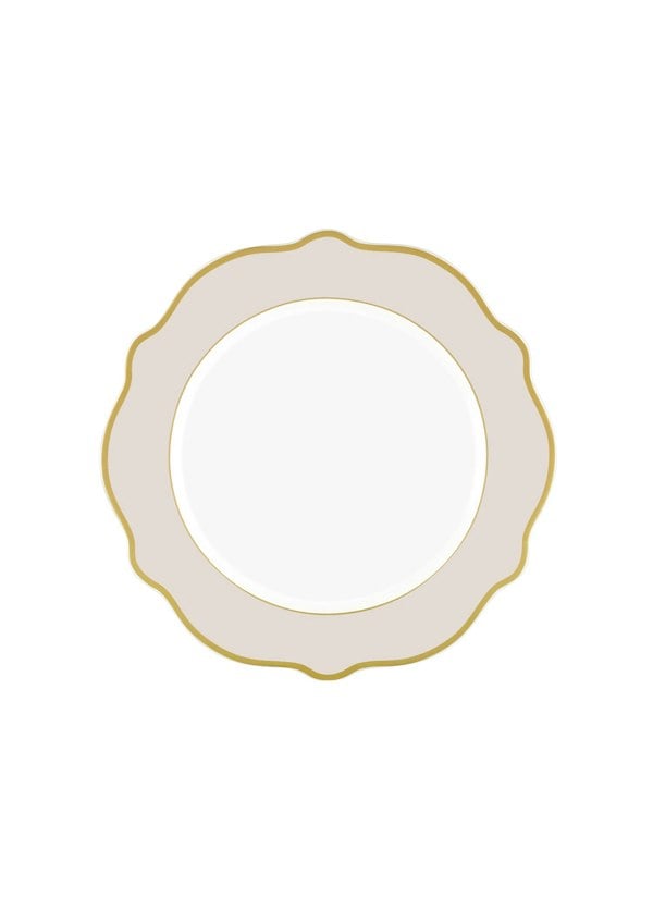 Rozi Jaswely Collection Porcelain Side Plates, Set of 6 (Sand Beige)