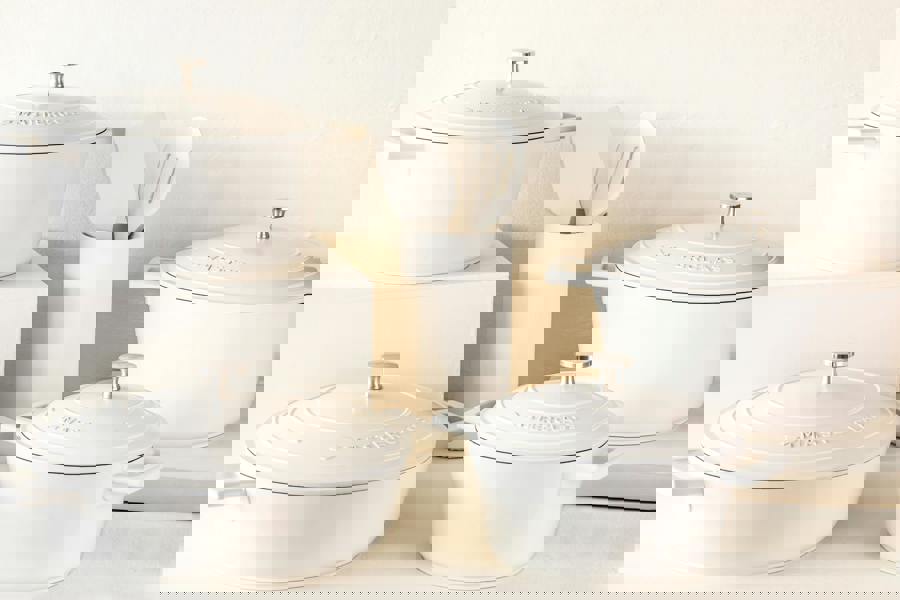 MasterClass Cream Cast Aluminium Casserole Dish, 4L