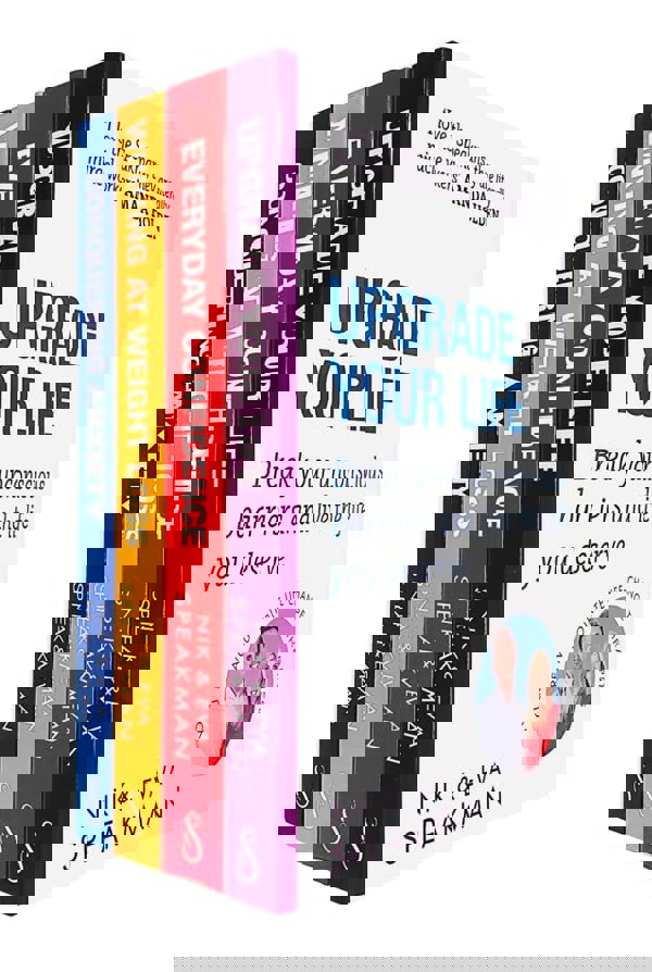 Nik and Eva Speakman 4 Books Collection Set (Conquering Anxiety, Winning at Weight Loss, Everyday Confidence and Upgrade Your Life)