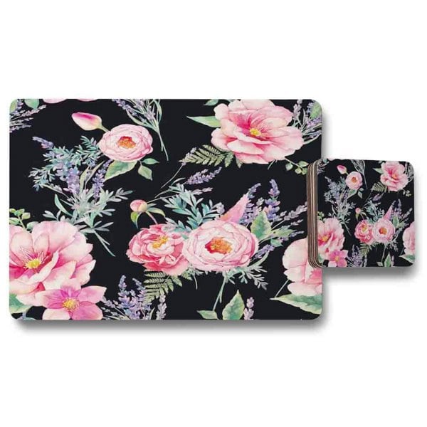 New Product Watercolour Painting of Flowers (Placemat & Coaster Set)  - Andrew Lee Home and Living