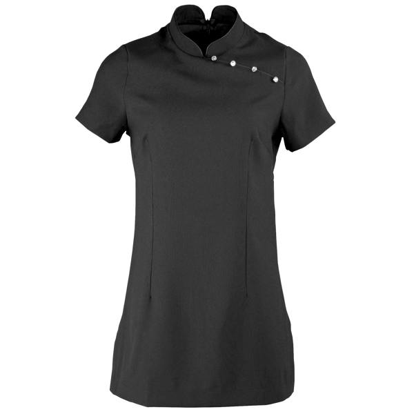 Premier Ladies/Womens *Mika* Tunic / Health Beauty & Spa / Workwear (Pack of 2) - Black