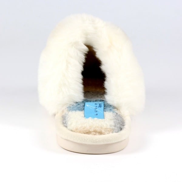 Lunar Women's Kayden Faux Fur Lined Slippers - Blue