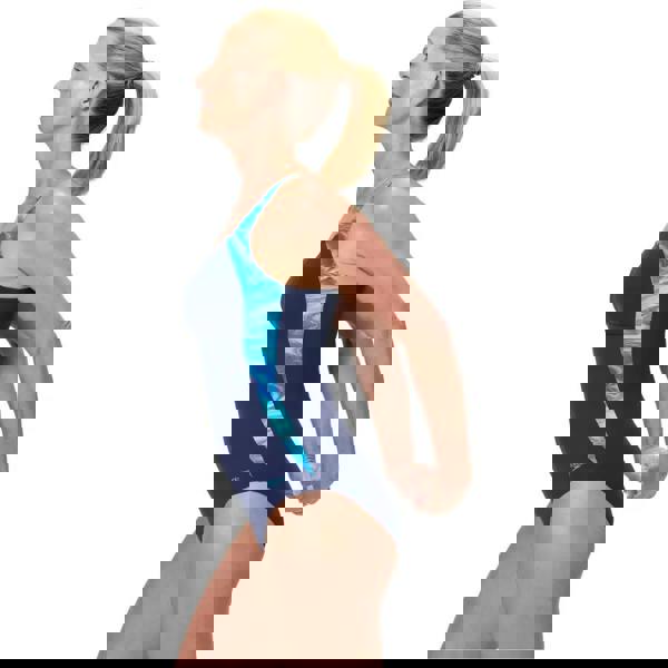 Speedo Luna Lustre Printed Swimsuit - Navy/Blue