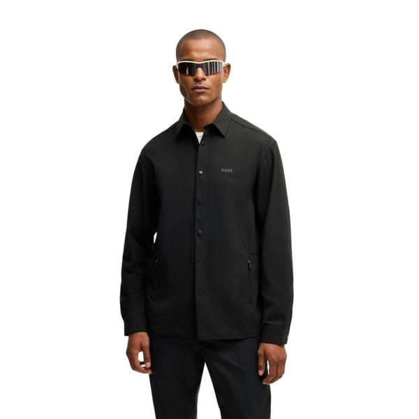 Boss Mens Tech Overshirt - Black - 