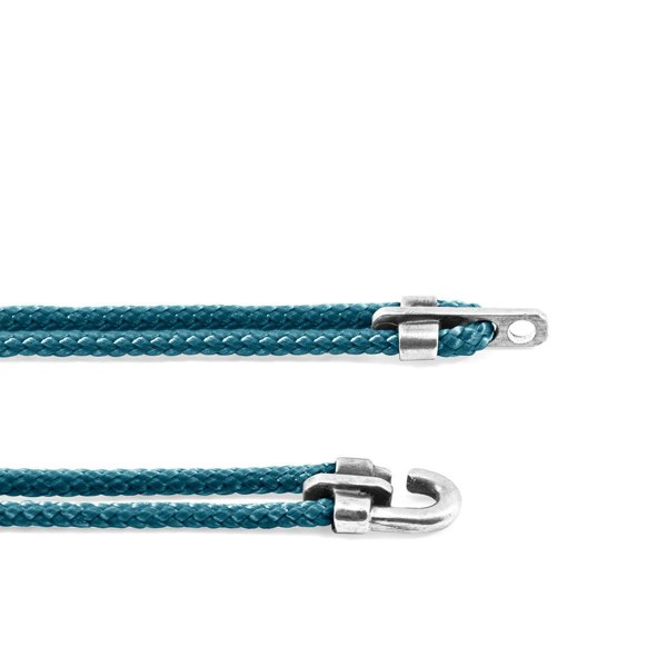 Anchor & Crew Ocean Blue Canterbury Silver and Rope Bracelet