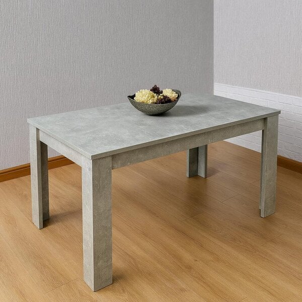 Kosy Koala Dining Table Set Of Modern Grey Table And 2 Black Velvet Benches Dining Room Furniture