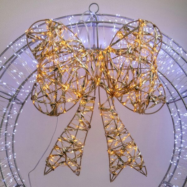 Samuel Alexander 50cm Galaxy Christmas Wreath with 1440 Cool White & Antique White LEDs