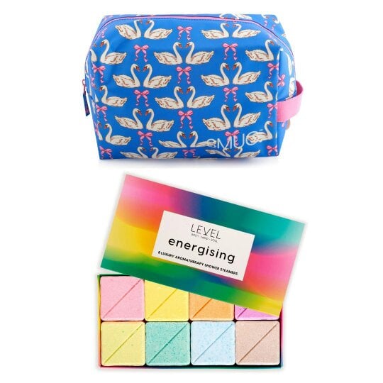 SMUG Wake-Up Wash Bag Set – Various Prints - Swans & Bows
