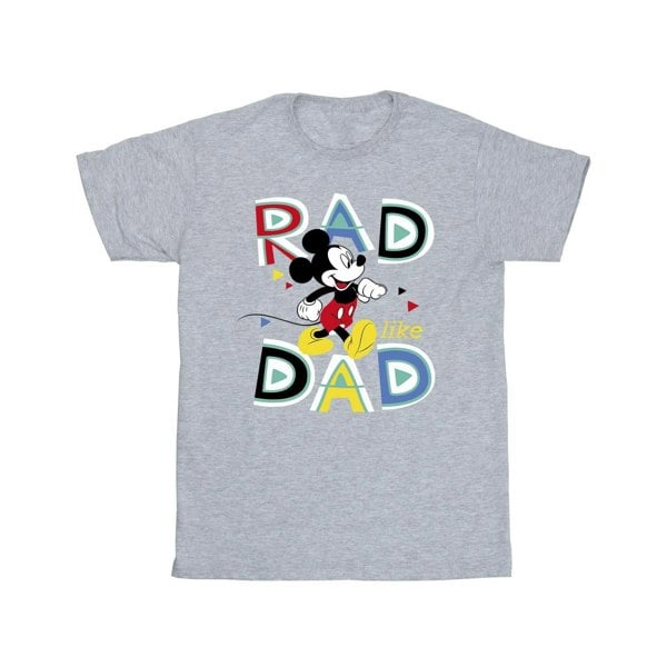 Disney Mens Mickey Mouse Rad Dad T-Shirt - Sports Grey