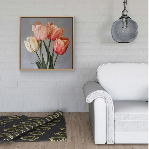 Warren Reed Spring Tulips Framed Canvas