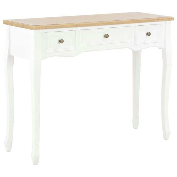 Berkfield Dressing Console Table with 3 Drawers White