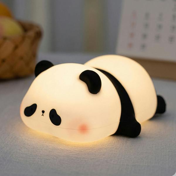 Dragodirect Panda Pat Night Light Soft Silicone Touch LED Sleep Lamp Kids