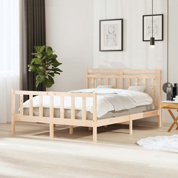 Berkfield Bed Frame 150x200 cm King Size Solid Wood