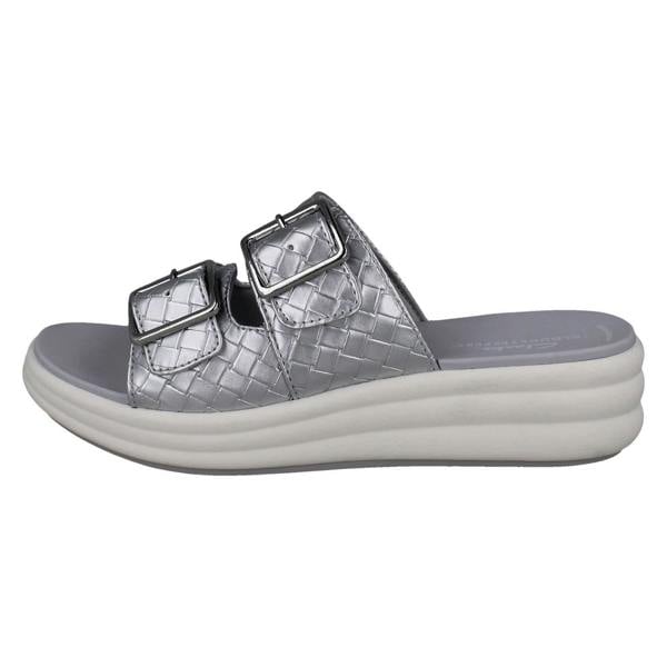 Clarks Ladies Clarks Cloudsteppers Woven Mule Sandals Drift Buckle