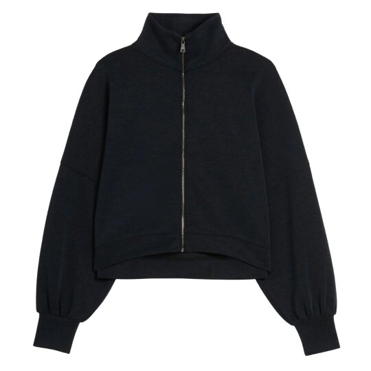 Ted Baker Arorha Cupro Zip Through Black Funnel Neck