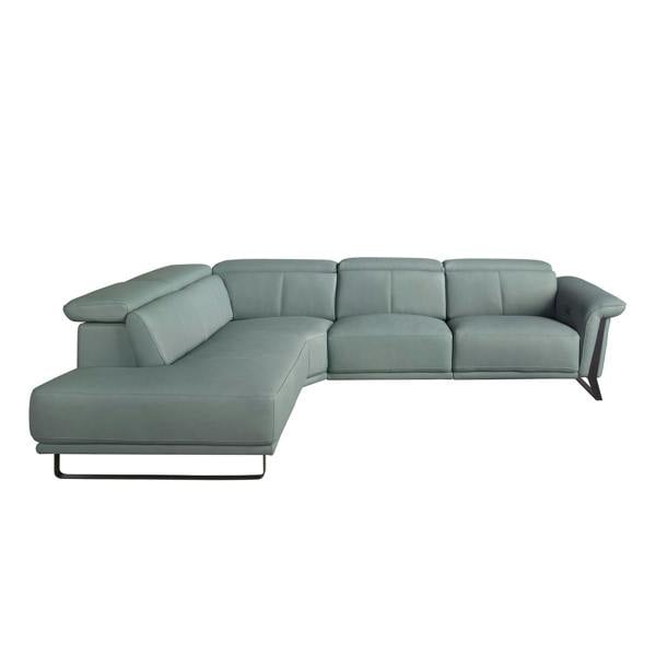 Angel Cerdá Relax corner sofa in turquoise green leather 6251/6252