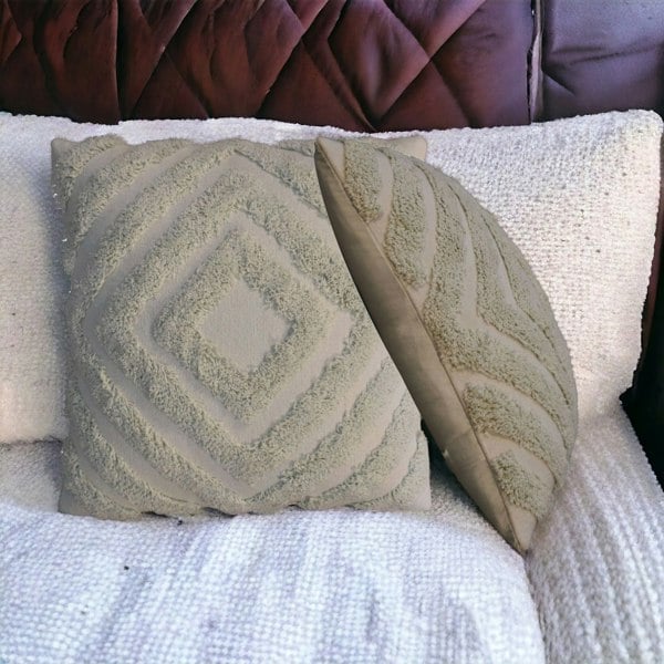 Artisan Furniture Sage Green Diamond Cushion Set of 2