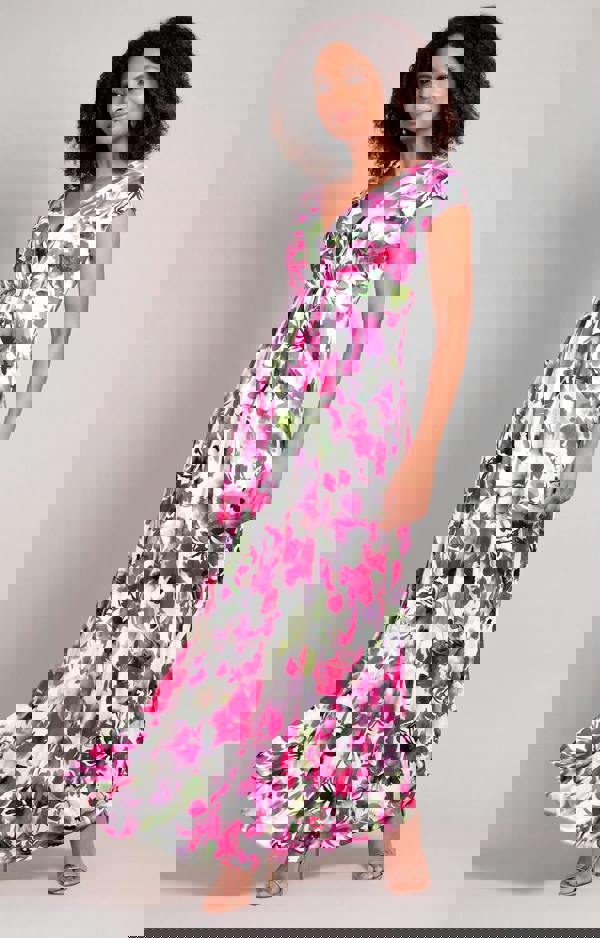 Alie Street London Sophia Maxi Dress - Fuchsia Florals