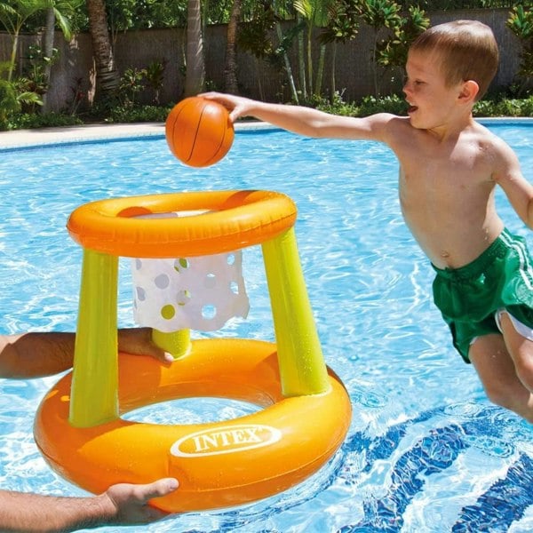 Intex Floating Hoops Game - Inflatable Basketball Hoop Ø 67 x 55 cm | Fun Pool Toy for Kids & Adults