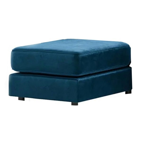 Furnishings For Less Brooklyn Full Foam Plush Velvet Footstool