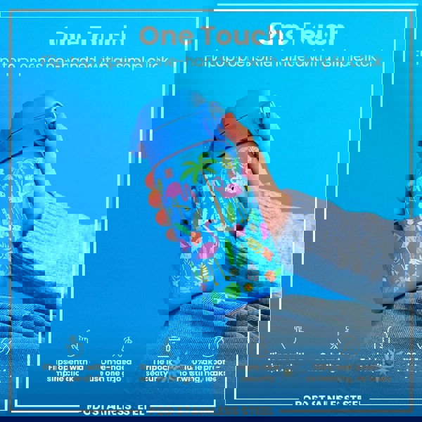 ION8 Leak Proof Kids Water Bottle, Stainless Steel, Flamingos, 400ml (13oz)