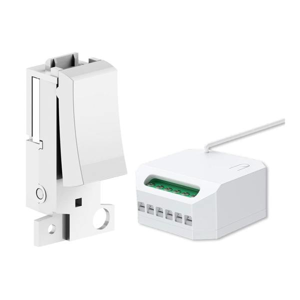 ENER-J Wireless Grid Switch 1-Gang Compatible, White Body with Non Dimmable + WiFi 5A RF Mini Receiver