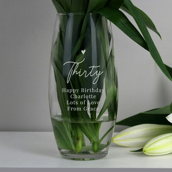 Personalised Memento Company Personalised Big Age Bullet Vase