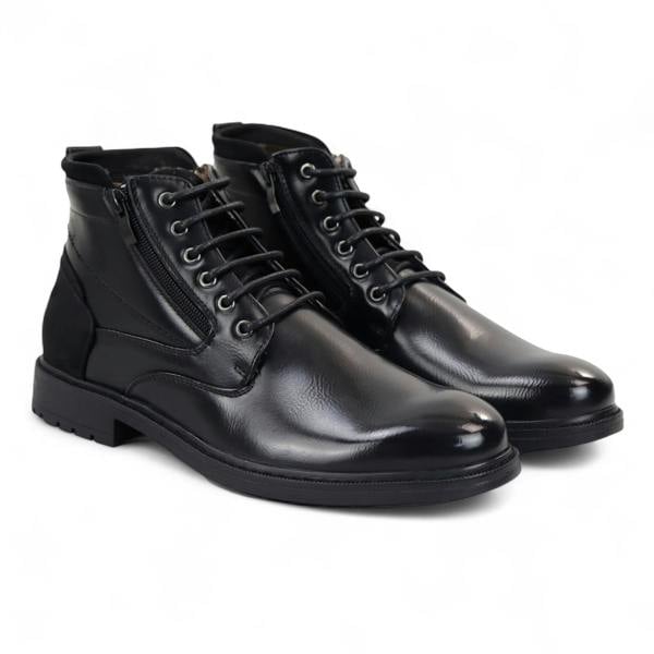 Dolcetto Men's Biker Lace-Up Ankle Boots