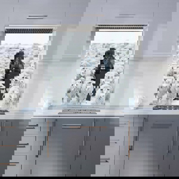 Warren Reed - Designer Lion Amidst the Flock Kitchen Splashback