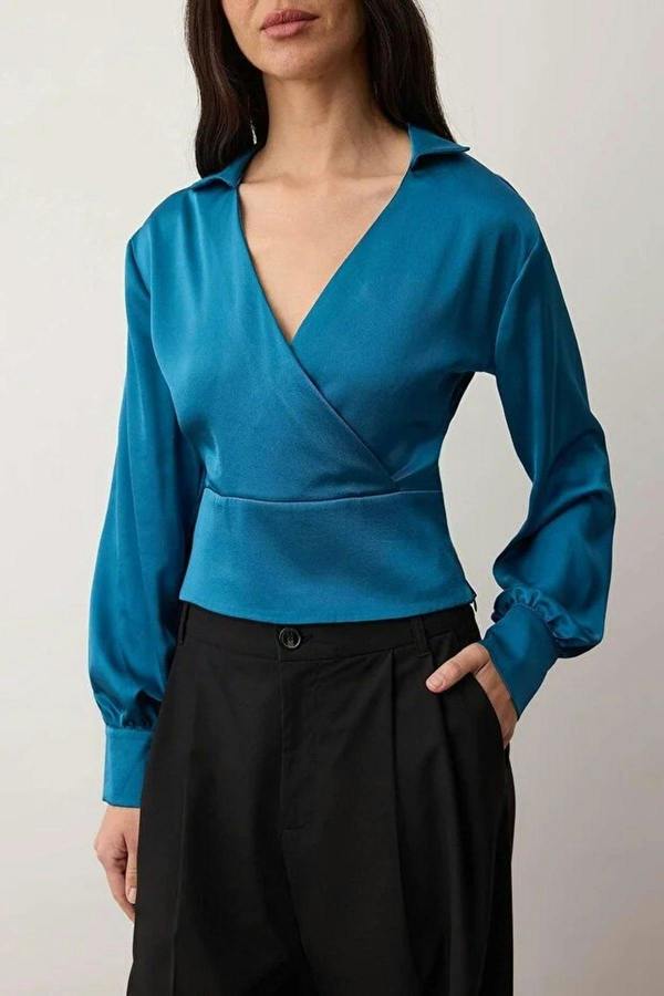 WOVCOR Satin Woven Blouse