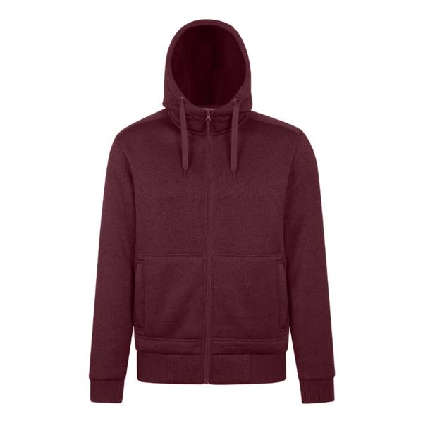Mountain Warehouse Mens Nevis II Faux Fur Hoodie - Burgundy - 