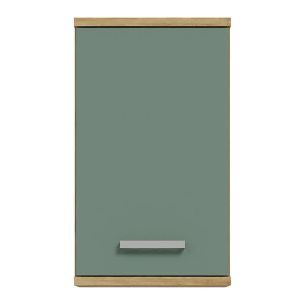 Furniture To Go Veris Small Hanging Cupboard with 1 Door in Artisan Oak and Sage Green