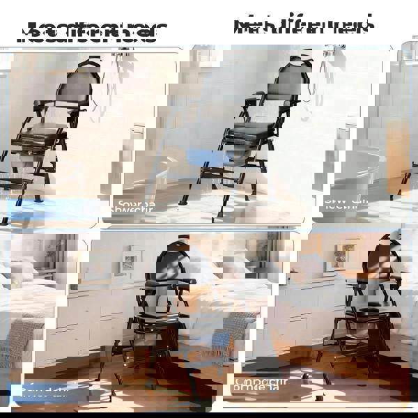 Levede Commode Toliet Chair for Disabled Folding Adjustable Remmoveable Seat