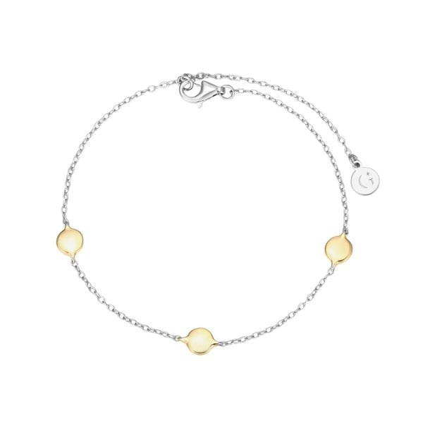 Gold Trip Two Tone Gold Disc Charm Bracelet