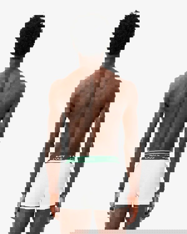 Lacoste 3-Pack of Mens Trunks - Black/White-Silver Chine NUA