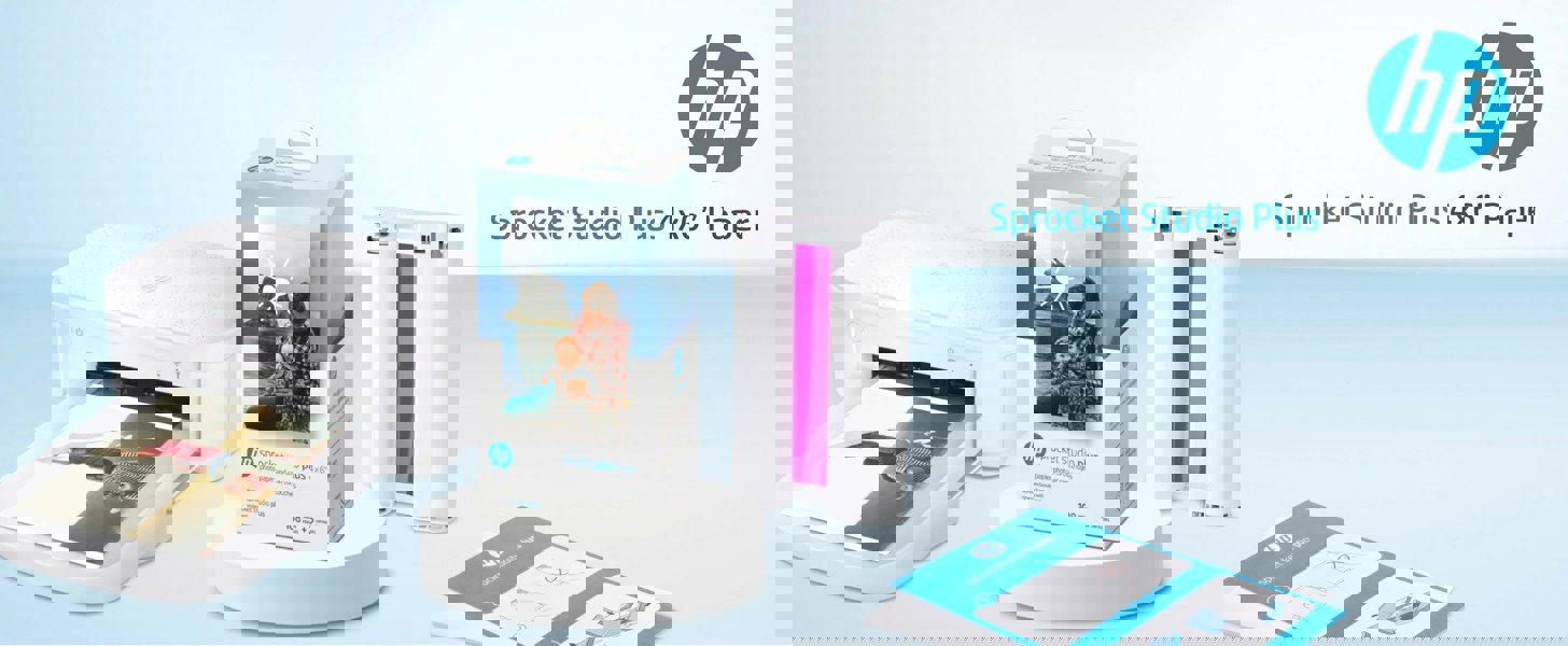 HP | 108 Sheets - HP Sprocket Studio Plus 4x6 - 2 Paper Cartridges