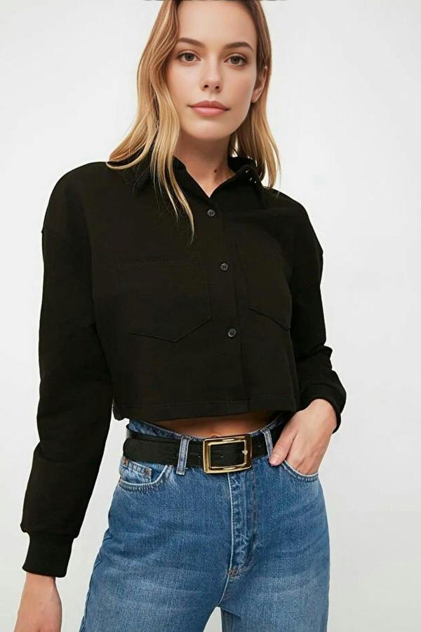 WOVCOR Croco Buckle Faux Leather Women's Belt
