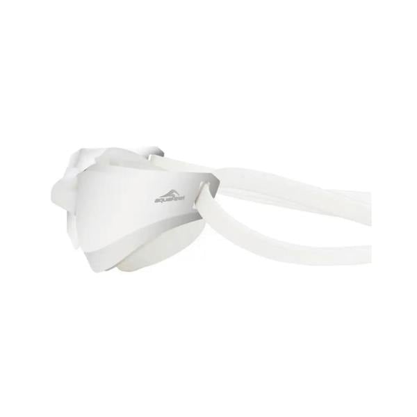 White Aquafeel Ultra Cut mirrored goggles with strap