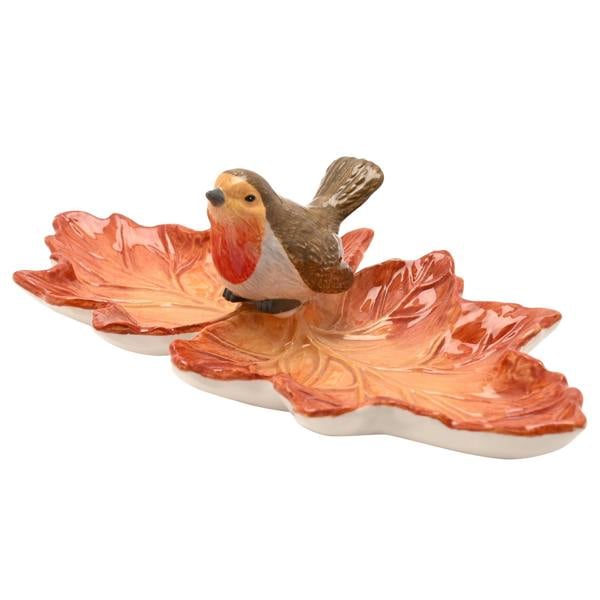 Country Living Robin On A Leaf Trinket Dish