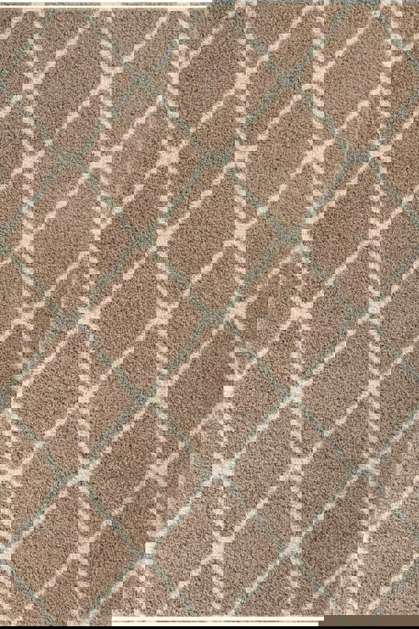 Moroccan Design Thick Shaggy Area Rugs Beige