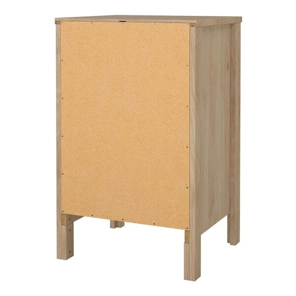 Wyld Haus Wildberry Natural Oak Wood Bedside Table 3 Drawers