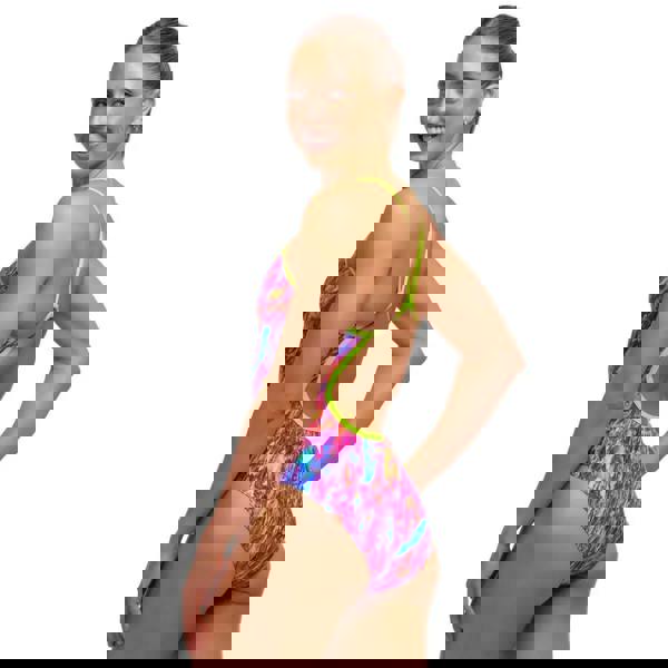 Funkita Blow In Single Strap Swimsuit - Pink/Blue