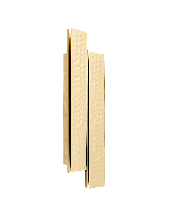 Castro Lighting Bellamy Hammered Golden Brass Wall Light